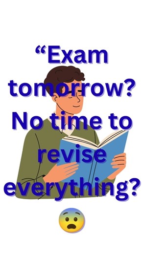 Last-minute revision? Do this, not panic.”#revisiontips #studyguide
