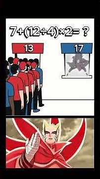 Math Quiz Challenge: 7+(12÷4)×2=? 🤯 #piunomath #mathquiz #shorts #mathchallenge #mathpuzzle