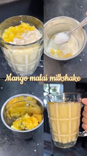 Thick creamy mango milkshake 🥭#ytshorts #foodie #mango #milkshake #summer #recipe #foryou