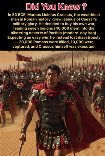 Why Marcus Crassus Lost 40,000 Romans in Parthia (53 BCE)