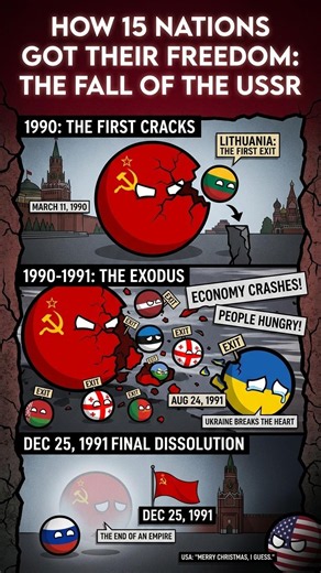The fall of the Soviet Union #countryballs #history #animation #worldwar1 #polandball #usa