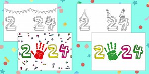 New Year Craft Activity - Handprint 2026