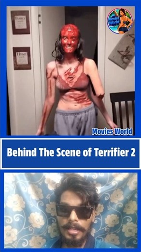 Behind The Scenes of Terrifier 2 #reels #terrifier #behindthescenes #movie #viral #movies #shorts