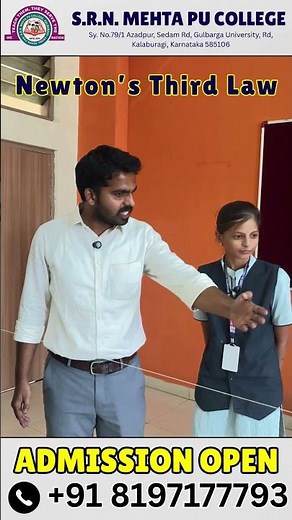 Simple Experiment | Newton's 3rd Law of motion| #srnmehta #neet #farewellvibes #iipuc #education