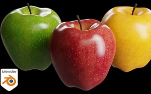 Blender 程序化苹果材质制作技巧（中英文字幕）