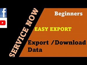 ServiceNow Easy Export data | how to export data in ServiceNow