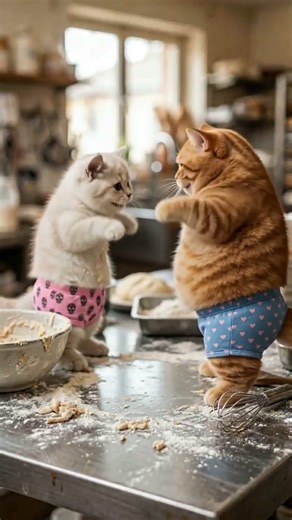 They’re actually dancing?! Cats took over the kitchen. #cats #catshorts #funnycats #cute #shorts