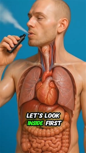 Ai Short Studio on Instagram: "Science in action. What happens while inhaling vape inside of your body? #humanbody #anatomy #health #sciencetok #aiart"