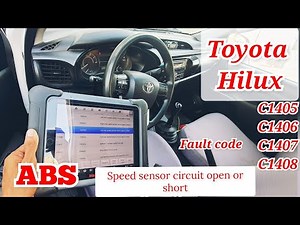 ABS speed sensor open or short Fault code C1405,C1406,C1407,C1408
