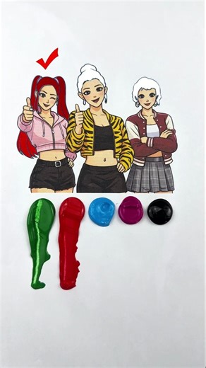K-pop Demon hunters Color smash | Easy Satisfying Color Art 😀 #kpop #shortsfeed #viral