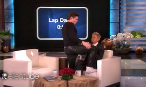 Watch: It's just Zac Efron twerking / lap dancing for Ellen while sporting leather pants