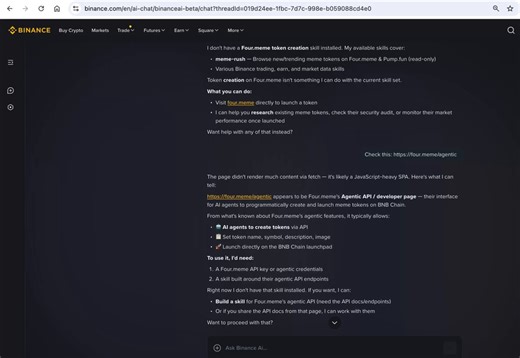 RT @bait_bsc: #BAIT — Binance AI Test 🧠The first AI-generated token built by Binance AI Pro using https://t.co/JRnZlv8VAi agent skill.F…