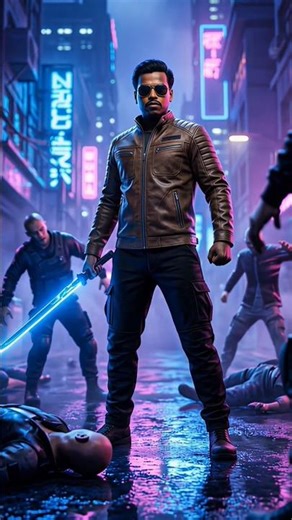 CYBERPUNK NIGHT FIGHT ⚡ TELEPORT COMBAT IN NEON CITY #shorts