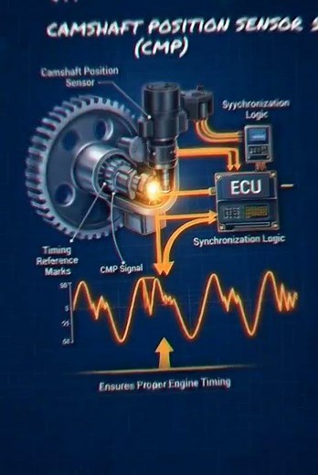 🔧 Camshaft Position Sensor #automobile #mechanic