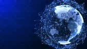 Global network connection concept. Big data visualization. Social...