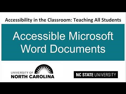 Accessible Microsoft Word Documents