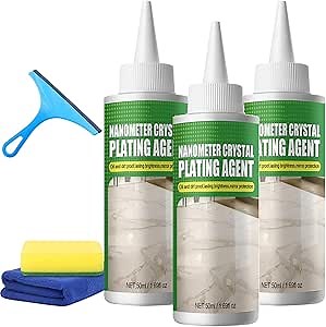 Nano Crystal Coating Agent for Tile & Furniture, Nanometer Crystal Plating Agent, Coating of Stone Nanocrystals - Clean and Shine Countertops, Tile, and Stone (50ml-3pcs)