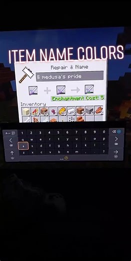 Changing Item Name Colors in Minecraft