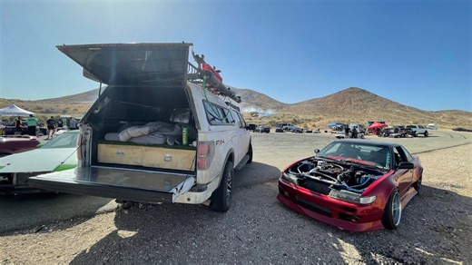 I brought my truck to a drift car event camp and cook