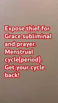 Period subliminal and prayer