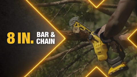 DEWALT 20V MAX 8 in. Brushless Cordless Battery Powered Pruning Chainsaw (Tool Only) DCCS623B