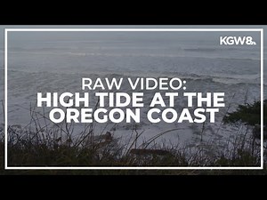 Raw video: Tsunami advisory, waves on Oregon coast at high tide