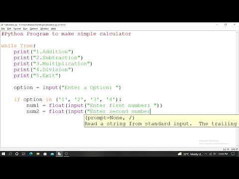 Python program to create simple calculator without function for beginners