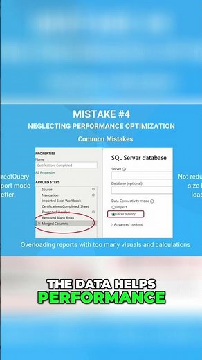 Mistake 4: Power BI Performance Hack - Transform Data for Lightning Fast Reports!