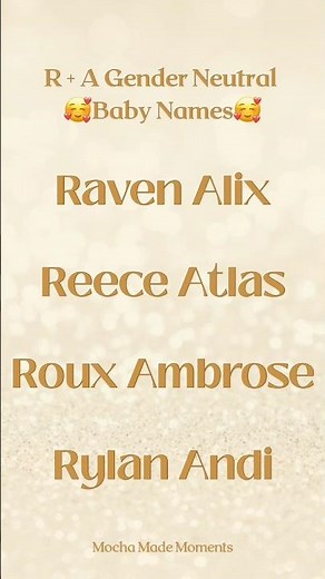 4 Aesthetic R+A Gender Neutral Baby Names That Actually Flow | Mocha Made Moments