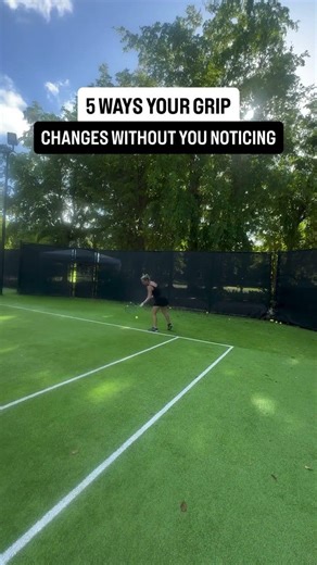 You start squeezing. Your grip shifts slowly between points. You adjust based on ball height…#tennis
