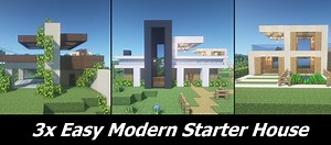 This time i made (Simple) 3 Modern Villa's Minecraft Map