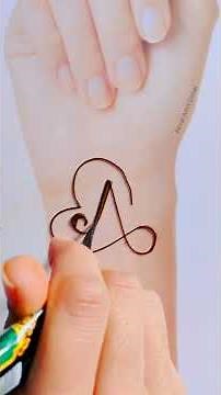 A Letter Mehndi Design | Creative "A" Alphabet Mehndi Tattoo Design