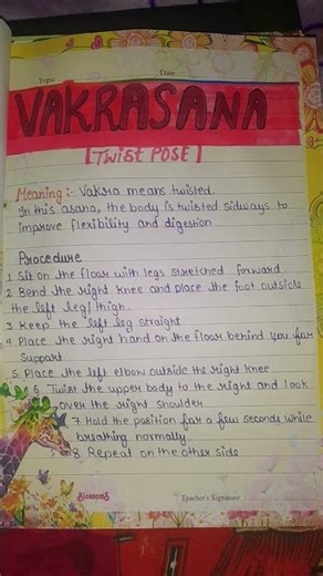 #class12 #physicaleducation #projectfiledecoration #projectfilemakingideas #yoga #class