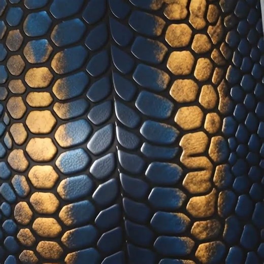 Dragon Scale iPhone 17 Case - Blue Gold Fantasy Reptile Texture