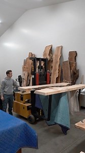 1.9K views · 73 reactions | Here’s how I go about assembling large dining tables and getting them around my studio! *forklift required  The next step is to install the river. My space is pretty maxed out right now with three dining tables currently in the same stage of production and set for completion in the next few weeks! | Wayward Grain | Facebook