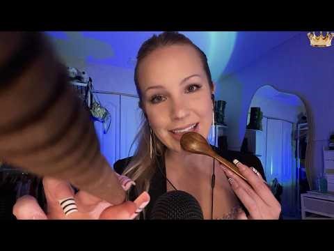 ASMR Wooden spoon & wooden face tracing for gentle tingles 🪵🥄
