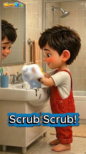 Healthy Habits for Kids | Toddler Washes Dirty Hands #shorts #nursykids #kidslearning
