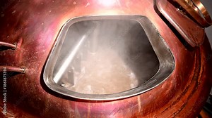 Craft Brewing Process at Private Brewery in 4k Slow Motion Showing Beer Brewing Steps With Hops and Malt