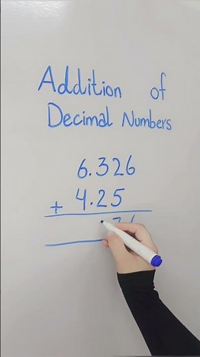 How to Add Decimal Numbers#maths #decimal #shorts