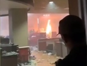 Target set on fire in Minneapolis during riots