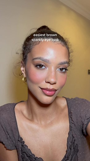 Brown Glitter Eyeshadow Tutorial for Natural Makeup Looks