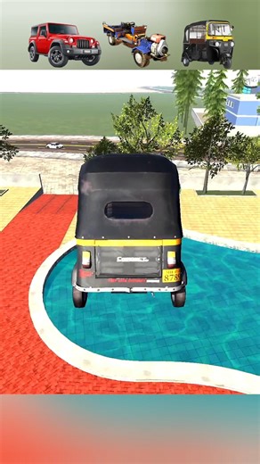 Sky High Building Vs 3 Vehicles: Water Jump Challenge! 😱🌊 (Part 12) 🏢🔥#gaming #shorts #ibd3d