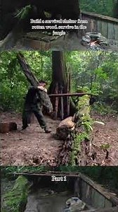 Part 1 | Building a Jungle Survival Shelter From Rotten Wood