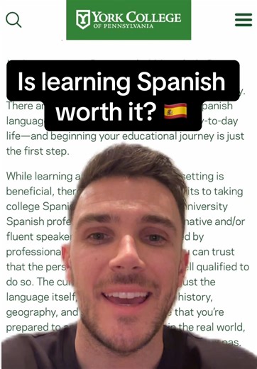 Is learning Spanish worth it? Here are my thoughts on learning Spanish at college or university. #learnspanish #bilingual #learnspanishwithjames #speakspanish #spanishteacher