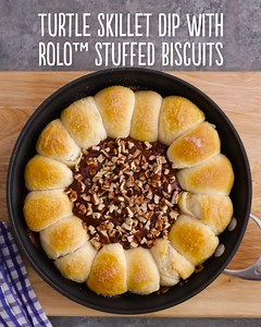 26K views · 346 reactions | You had us at Rolo™-stuffed biscuits. Turtle Skillet Dip with Rolo™-Stuffed Biscuits recipe: https://www.pillsbury.com/recipes/turtle-skillet-dip-with-rolo-stuffed-biscuits/2ace3cda-8cff-4217-86f5-73e6d269202c?utm_medium=social&utm_source=facebook&utm_campaign=07_2018_standard | Pillsbury | Facebook