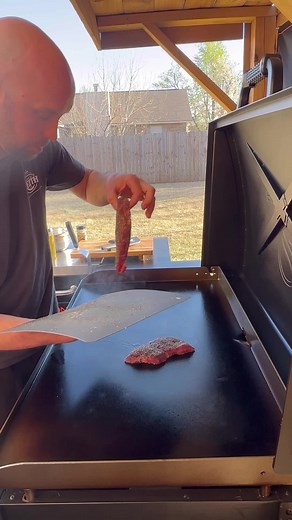 Garlic Butter Steak and Noodles Recipe on Blackstone Griddle