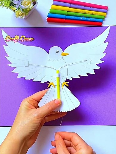 Linda palomita con movimiento #manualidades #crafts #diy