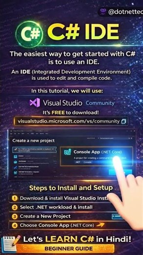 How To Install IDE #CSharp #DotNet #Programming #Coding #LearnCSharp #BeginnerCoding