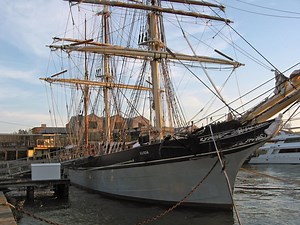 Galveston Historic Seaport and 1877 Tall Ship Elissa in Galveston, USA