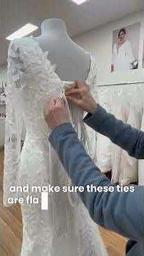 How to tie a wedding dress lace up the back. Guided tour with leah, you will be an EXPERT!